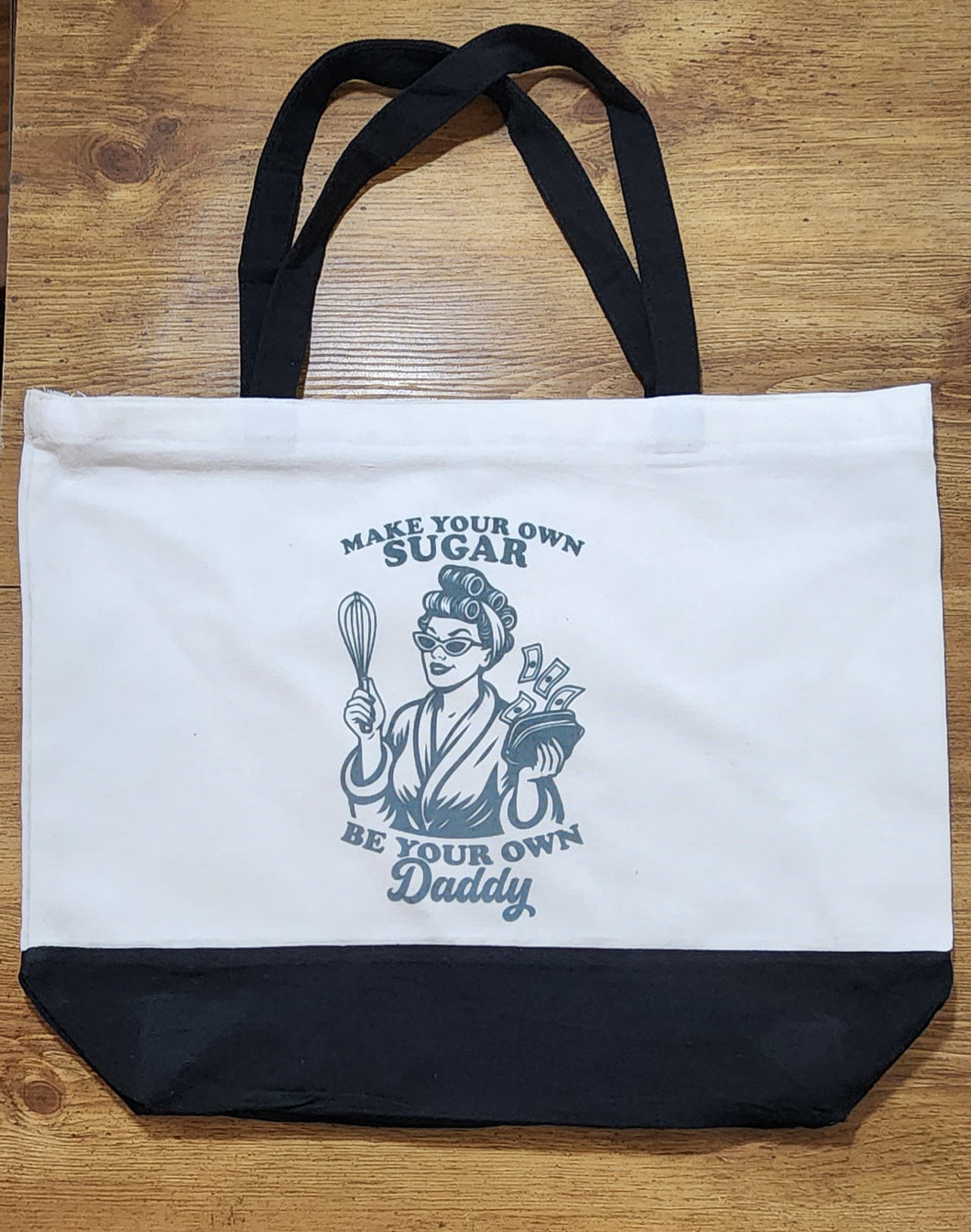 Be Your Own Daddy Tote – Bold Feminist Empowerment Canvas Bag with Zipper