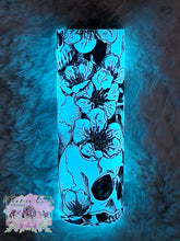 Load image into Gallery viewer, Skull and Flower Glow Tumbler
